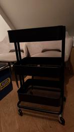 IKEA Rekje met Wielen - Zwart, Ophalen, Gebruikt