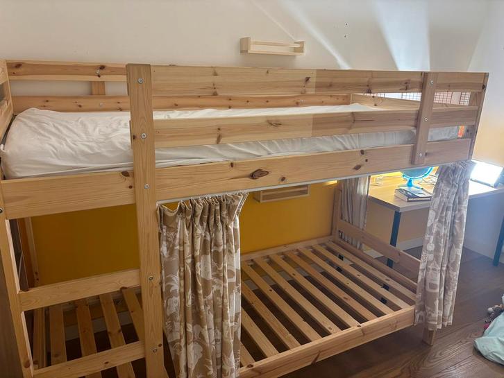 Stapelbed mydal ikea, Huis en Inrichting, Slaapkamer | Stapelbedden en Hoogslapers, Zo goed als nieuw, Stapelbed, 90 cm, Tweepersoons