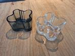 2x IItala waxinelichthouder, Ophalen, Overige materialen, Gebruikt, Wit