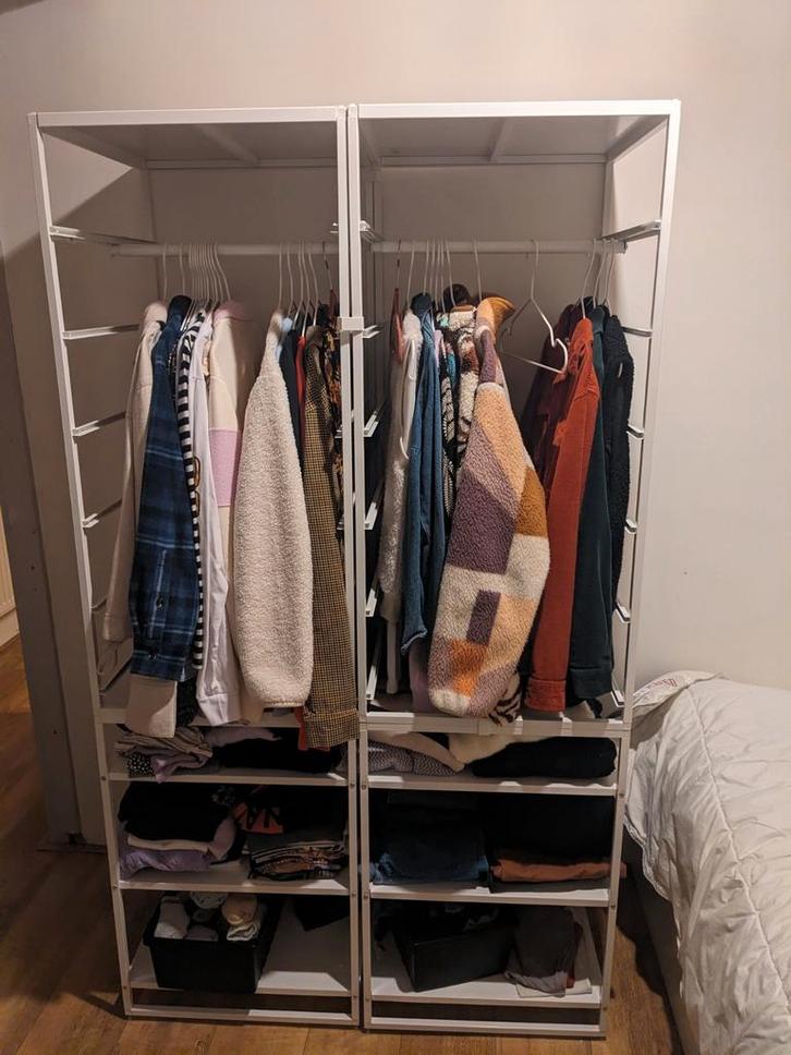 Ikea Jonaxel open kledingkast wit, Huis en Inrichting, Kasten | Kledingkasten, Zo goed als nieuw, 150 tot 200 cm, 100 tot 150 cm