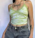Lime Green Zebra Print Crop Top – New Yorker, New Yorker, Ophalen of Verzenden, Zo goed als nieuw, Groen