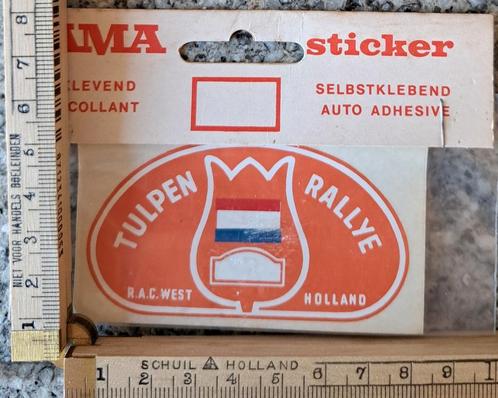 Vintage sticker Tulpen Rallye R.A.C. West Holland vama, Verzamelen, Stickers, Nieuw, Overige typen, Ophalen of Verzenden