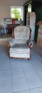 Notenhout fauteuil, Huis en Inrichting, Fauteuils, Ophalen, Gebruikt