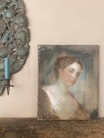 18e eeuws schilderij van een jonge dame, Antiek en Kunst, Antiek | Woonaccessoires, Ophalen of Verzenden