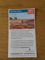 Kortingsbon voor de Hoge Veluwe., Tickets en Kaartjes, Drie personen of meer, Kortingsbon, Overige typen