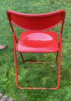 3 rode retro/ vintage TED- klapstoelen Ikea, Huis en Inrichting, Ophalen, Zo goed als nieuw, Rood