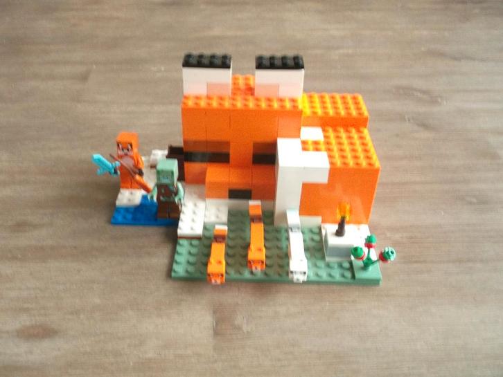 lego minecraft 21178 the fox lodge (2022), Kinderen en Baby's, Speelgoed | Duplo en Lego, Gebruikt, Lego, Complete set, Ophalen of Verzenden