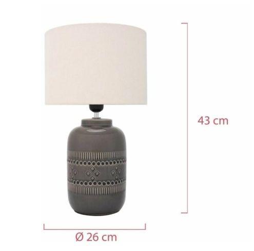 25,- voor 2 Nieuwe Japandi Tafellampen - Keramiek & Linnen, Huis en Inrichting, Lampen | Vloerlampen, Nieuw, Minder dan 100 cm