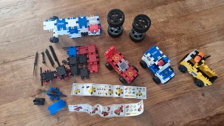 Clics bouwstenen + politie + brandweer + wegenwacht, Kinderen en Baby's, Speelgoed | Bouwstenen, Zo goed als nieuw, Overige merken