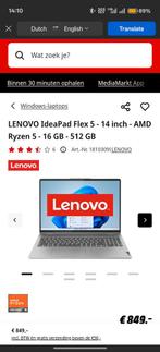 Lenovo IdeaPad Flex 5 Ryzen 5 - Zo goed als nieuw!, Computers en Software, 2 tot 3 Ghz, Qwerty, Ophalen of Verzenden, Zo goed als nieuw