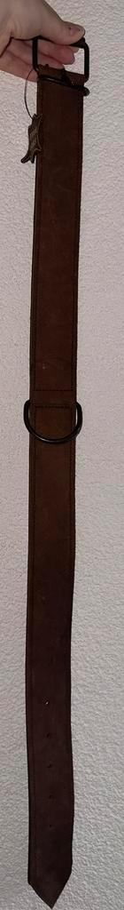 Mooie bruine leren halsband. Nieuw! beschikbaar voor biedingen