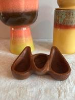 Vintage 60s Deens teakhouten snackschaal, Verzamelen, Verzenden, Huis en Inrichting