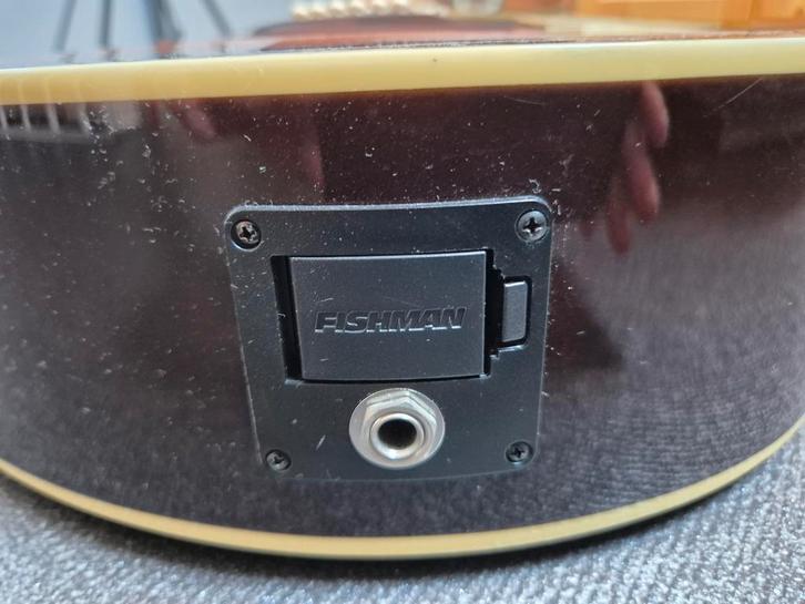 Semi-akoestische gitaar met ingebouwde tuner, Muziek en Instrumenten, Snaarinstrumenten | Gitaren | Akoestisch, Zo goed als nieuw