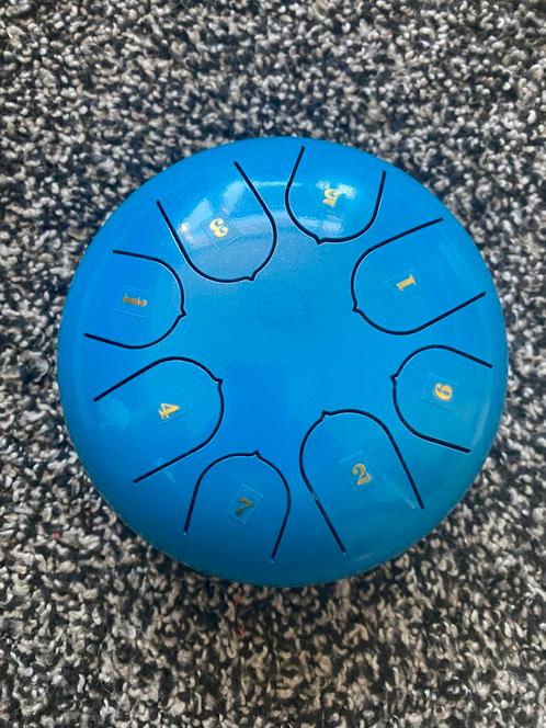 Tongue drum 6 inch 8 tongen blauw nieuw in doos, Muziek en Instrumenten, Percussie, Nieuw, Melodische percussie, Ophalen of Verzenden