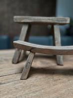 Klein Chineees houten mini krukje of hoofdsteun sober sleets, Ophalen of Verzenden