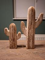 Houten cactussen set 2 stuks, Huis en Inrichting, Woonaccessoires | Overige, Ophalen of Verzenden, Zo goed als nieuw