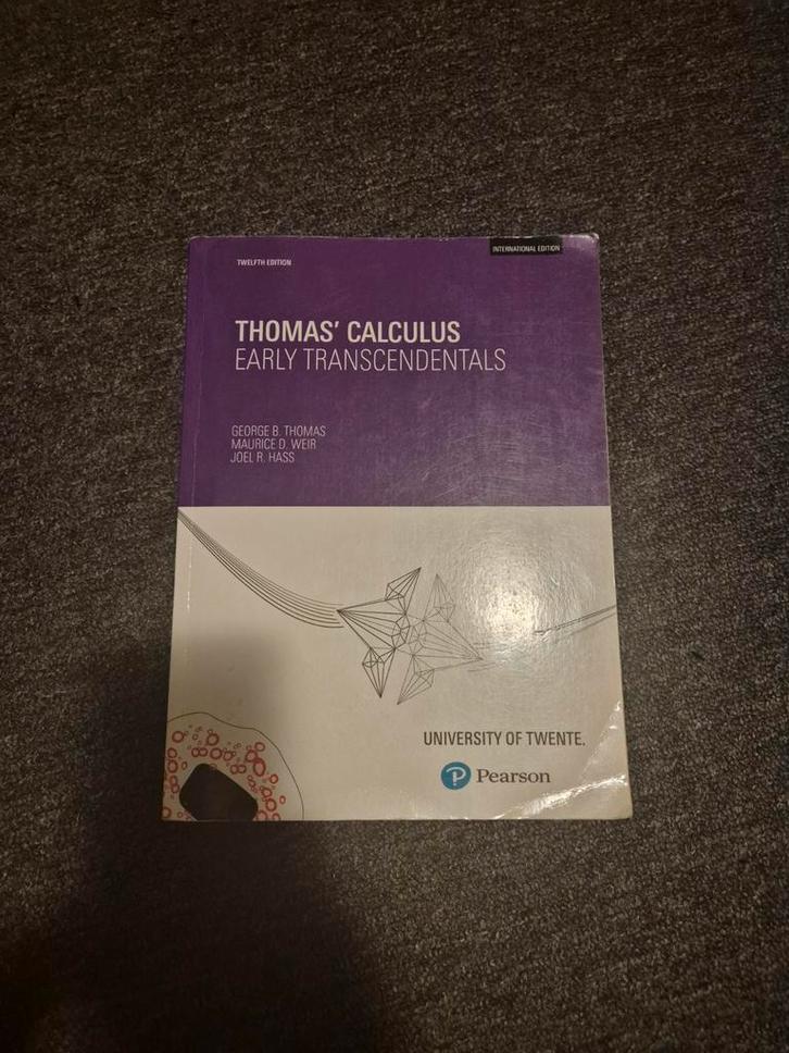 Thomas' Calculus, 12e, UTwente editie, Boeken, Studieboeken en Cursussen, Ophalen of Verzenden