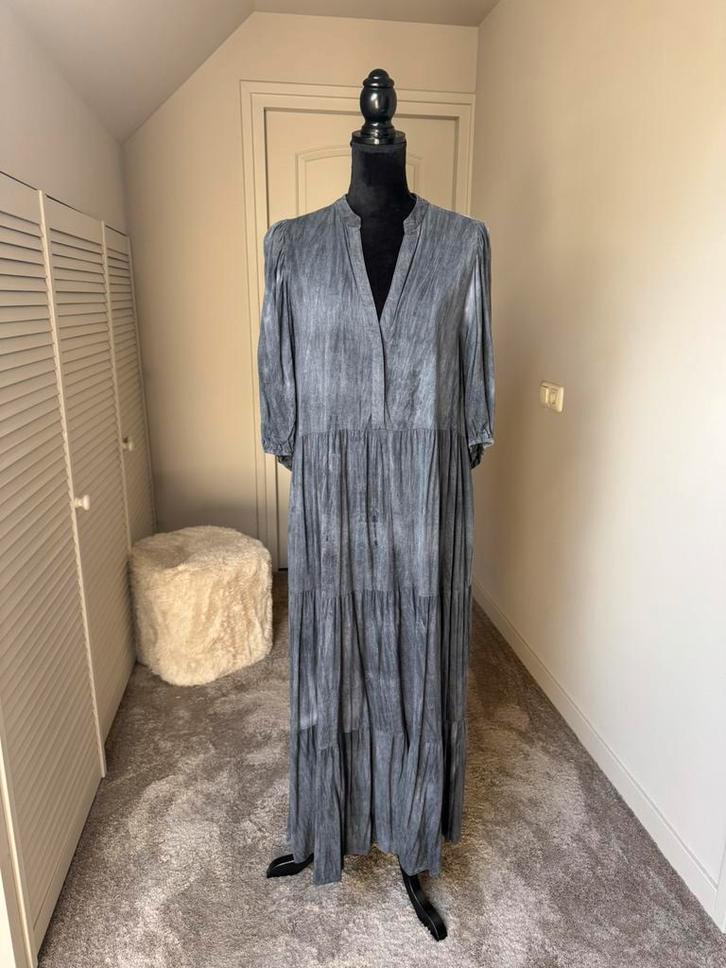 Maxi jurk met zakken oversized Co’Couture grijs maat M, Kleding | Dames, Jurken, Zo goed als nieuw, Maat 42/44 (L), Grijs, Onder de knie