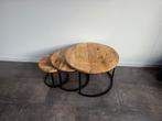 3 salon tafels, Huis en Inrichting, Tafels | Salontafels, 50 tot 100 cm, Rond, Ophalen of Verzenden, Zo goed als nieuw