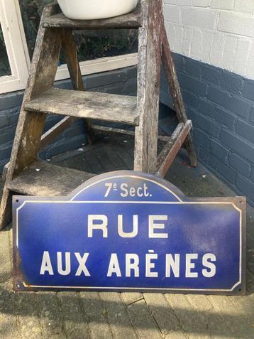 Brocante bol emaille straatnaambord beschikbaar voor biedingen