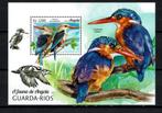 angola 2018 pf blok ijsvogels birds vogels kingfisher 1, Ophalen of Verzenden, Postfris, Dier of Natuur