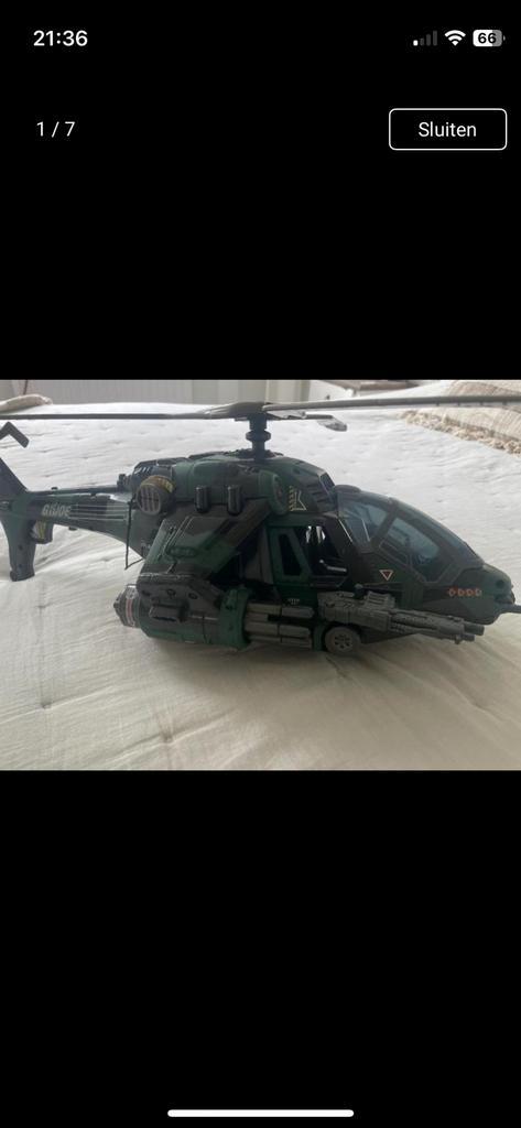 GI Joe night attack chopper uit 2002, Hobby en Vrije tijd, Modelbouw | Vliegtuigen en Helikopters, Zo goed als nieuw, Groter dan 1:72