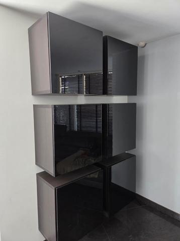 IKEA Besta wandkasten hoogglans zwart (60x22x64) en (60x42x6 beschikbaar voor biedingen