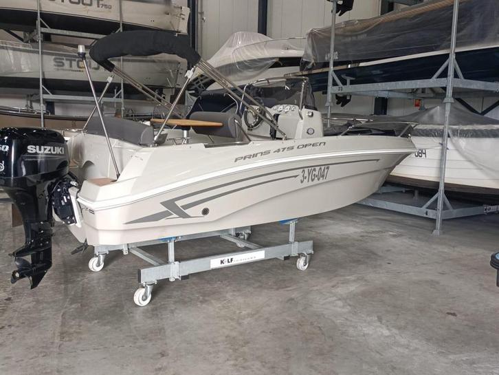 Prins 475 Open | Suzuki 60ATL, Watersport en Boten, Vis- en Consoleboten, Gebruikt, 50 tot 70 pk, 3 tot 6 meter, Benzine, Polyester