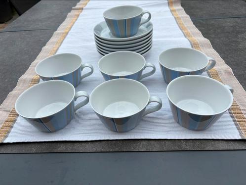 Arzberg Tric 7 theekopjes en schotel, Huis en Inrichting, Keuken | Servies, Zo goed als nieuw, Kop(pen) en/of Schotel(s), Overige stijlen
