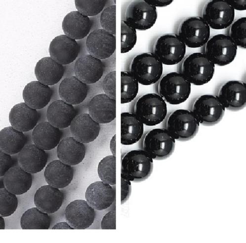 streng Onyx natuursteen 4 mm glans of mat, Hobby en Vrije tijd, Kralen en Sieraden maken, Nieuw, Kraal, Ophalen