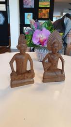 2 beelden indonesie bali man 14,5 cm vrouw 15 cm in 1 koop, Antiek en Kunst, Ophalen of Verzenden
