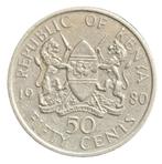 Kenia 50 Cents 1980, Postzegels en Munten, Munten | Afrika, Ophalen of Verzenden, Losse munt, Overige landen