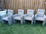 4 Eetkamerstoelen met wieltjes - Goede staat!, Huis en Inrichting, Stoelen, Gebruikt, Ophalen of Verzenden, Vier, Modern