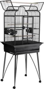 Gecoate vogelkooi in goede staat met veel extra's, Ophalen, Gebruikt, Metaal, Vogelkooi