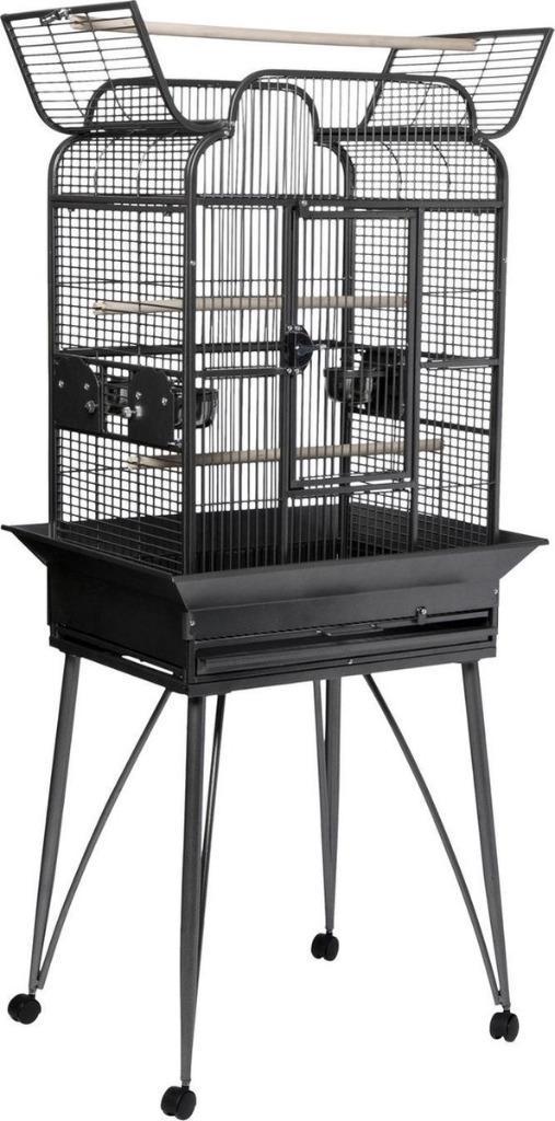 Gecoate vogelkooi in goede staat met veel extra's, Dieren en Toebehoren, Vogels | Hokken en Kooien, Gebruikt, Vogelkooi, Metaal