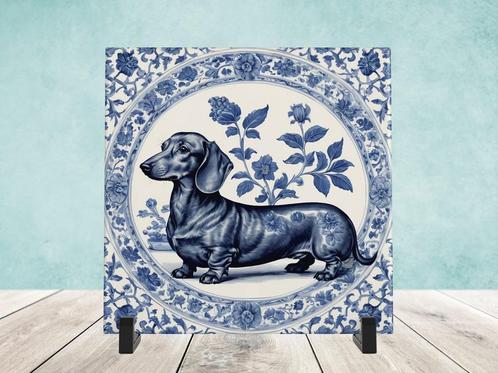 Teckel Delfts Blauw tegel incl voet, Huis en Inrichting, Woonaccessoires | Overige, Nieuw, Ophalen of Verzenden