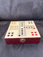 Ludo/Parchis Bordspel in Houten Kist, Hobby en Vrije tijd, Gezelschapsspellen | Bordspellen, Drie of vier spelers, Ophalen of Verzenden