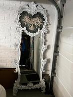 Antieke, houten trumeau spiegel, groot, Antiek en Kunst, Ophalen