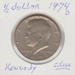 1/2  Kennedy zilver dollar 1974 D, Postzegels en Munten, Vóór koninkrijk, Zilver, Losse munt, Overige waardes