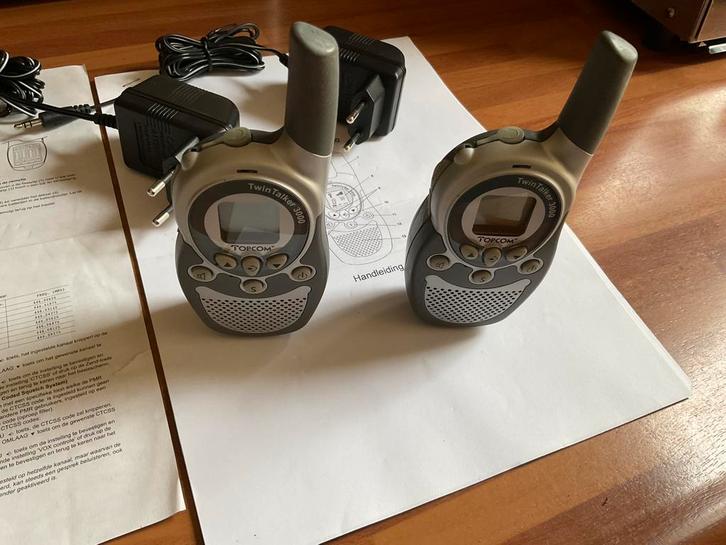 TopCom TwinTalker 3000 setje, walkie talkie, Telecommunicatie, Zenders en Ontvangers, Gebruikt, Zender en Ontvanger, Ophalen of Verzenden