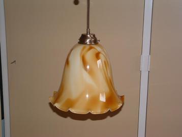 Oude  glazen hanglamp 27