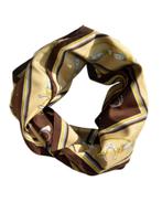 Vintage designer foulard, shawl, bruin/beige/zilver, Kleding | Dames, Vintage Designer, Sjaal, Zo goed als nieuw, Verzenden