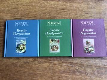 Exquise Voor/Hoofd/Nagerechten 3 boekjes van Nouveau Nieuw beschikbaar voor biedingen