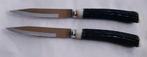 Retro vintage 2 x snijmessen kleine messen 18cm, Ophalen of Verzenden, Gebruikt, Rvs of Chroom