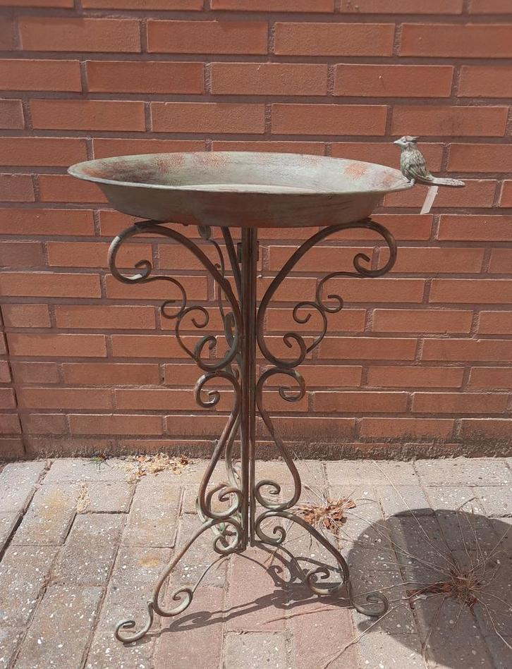 Staand Vogelbad Vogel Voederschaal Smeedijzer Nieuw, Tuin en Terras, Vogelhuisjes en Vogelbaden, Nieuw, Ophalen of Verzenden