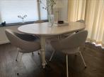 Handgemaakte grenen eettafel, Ophalen, Gebruikt, 100 tot 150 cm, Landelijk