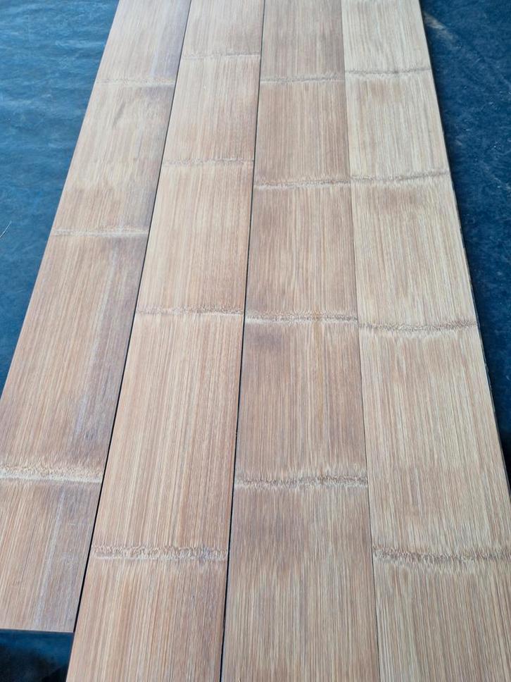 21M2 massieve bamboe houten vloerdelen #VERNIEUWD#, Doe-het-zelf en Verbouw, Vloerdelen en Plavuizen, Gebruikt, Vloerdelen of -planken