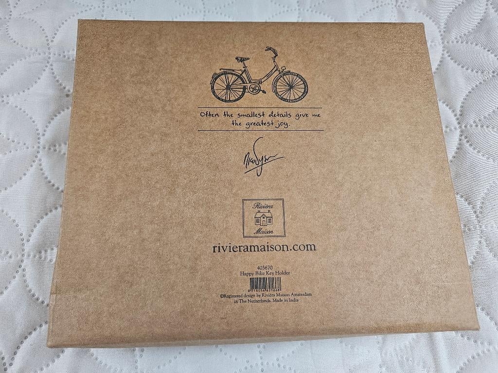 Riviera Maison Happy Bike Keyholder Te Koop!, Wandhaken, Nieuw, Ophalen of Verzenden, Minder dan 100 cm