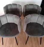 Velvet fluwelen eetkamerstoelen 4 stuks, Ophalen, Zo goed als nieuw, Vier