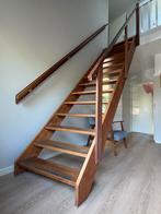 Houten Trap - Hardhout, Doe-het-zelf en Verbouw, Ladders en Trappen, Ophalen, Gebruikt, Trap, 2 tot 4 meter